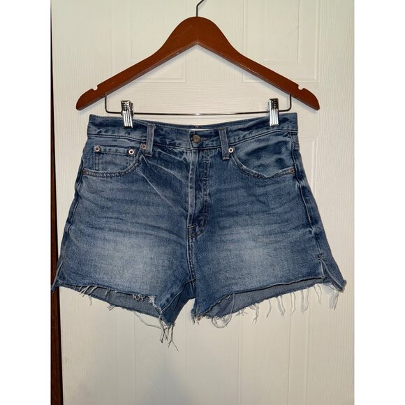 Pistola Hidden Button High-Rise Fly Denim Shorts Size 26 - Picture 1 of 11